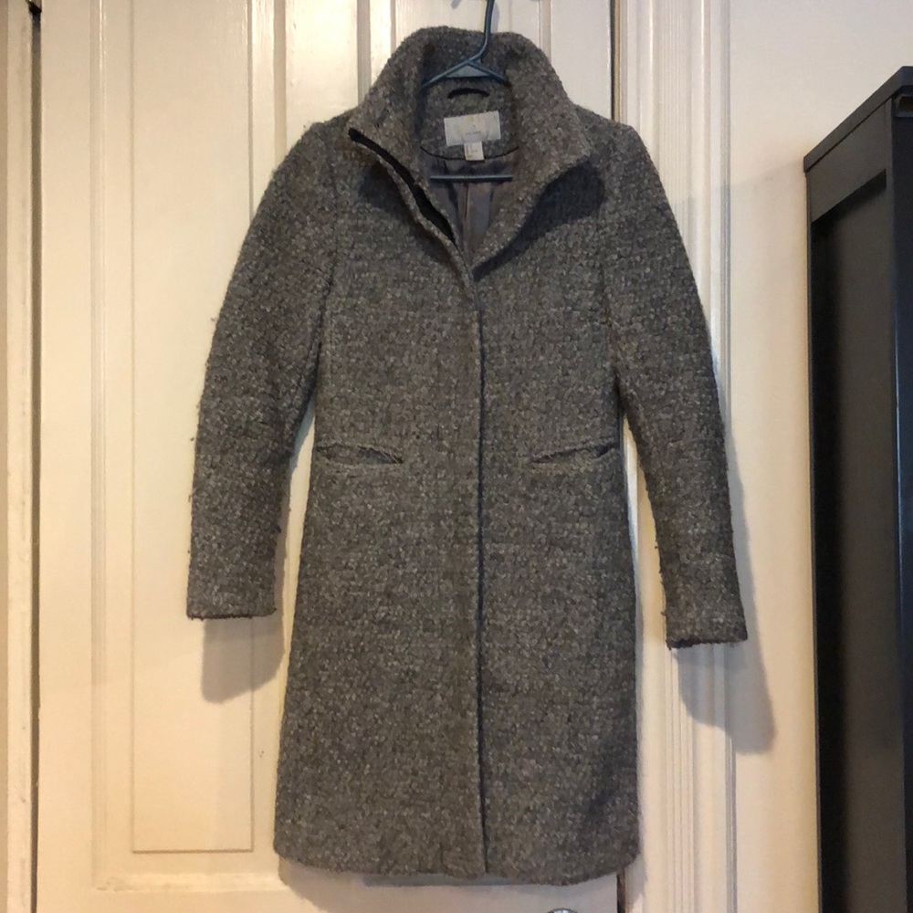 Grey Wool Peacoat